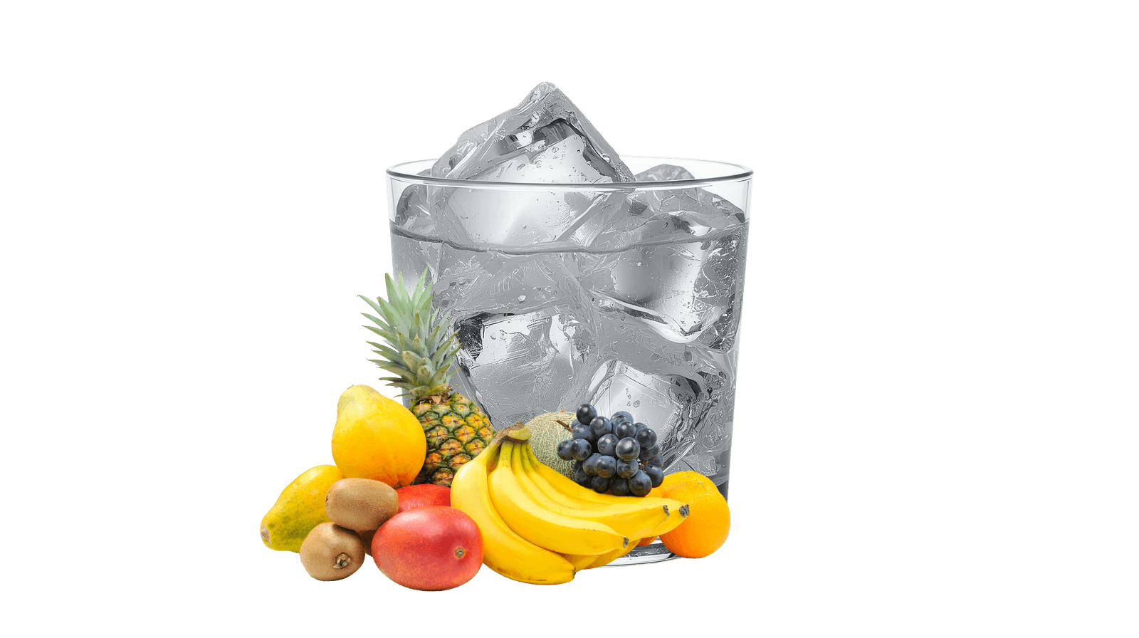 Meyveli buzlu şerbet (Yaz İçeceği), meyve parçacıklı, serinletici kafe içeceği.